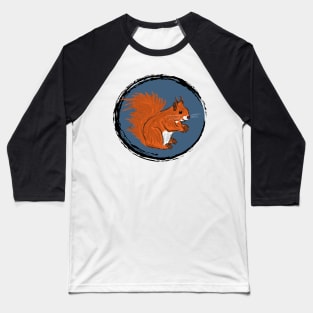 Artwork of an European Red Squirrel V Baseball T-Shirt